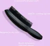 A black hairbrush is shown against a light purple background with descriptive text highlighting its features. Anteprima dell’immagine prodotto