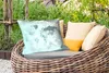 MuchoWow® Outdoor Kissen - Weltkarte - Zeitung - Blau - Produktbild-Vorschau 3