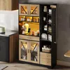Küchenschrank Buffetschrank mit LED & Steckdosen Anrichte Produktbild-Vorschau 4