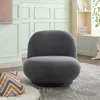 Loungesessel Emma aus Teddy Bouclé drehbar - Grau Produktbild-Vorschau 3
