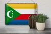Blechschild Flagge der Komoren 30x20cm Retro Flag Comoros Produktbild-Vorschau 4