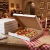 KAPAK, boîte à pizza blanche, format carré 26x26x4 cm, pour Voir les images du produit 7