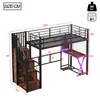 A diagram of a loft bed with dimensions indicated. Podgląd zdjęcia produktu