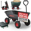 A product shot of a garden cart with multiple views and a promotional sign. Produktbild-Vorschau