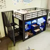 Hochbett mit Kleiderschrank, LED-Streifen, Lattenrost, Produktbild-Vorschau 3