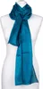 Seidenschal Halstuch Schal blau grün Petrol Seide 180x45cm Produktbild-Vorschau 1