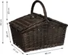 Picknickkorb Weide + Zubehör 23 tlg. für 4 Personen - Rot Produktbild-Vorschau 3