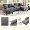 Merax 4-Sitzer U-förmiges Ecksofa, mit Bettkasten, Produktbild-Vorschau 6