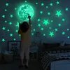 Mond Sternenhimmel Leuchtsticker Wandtattoo mit Starker Produktbild-Vorschau 3