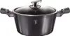 A studio shot of a dark gray pot with a glass lid and silver handles. Náhľad obrázku produktu