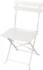 A white metal folding bistro chair and table set. Náhled obrázku produktu