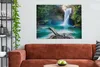 MuchoWow® - Leinwandbilder - Wasserfall - Steine - Produktbild-Vorschau 2