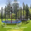 AREBOS Gartentrampolin Ø244 cm | Mit Netz, Leiter & Produktbild-Vorschau 3