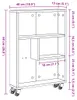vidaXL Carrello portaoggetti stretto rovere Sonoma 48 x 13 Anteprima dell’immagine prodotto 8