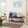 Relaxdays Schuhbank XXL, bequemes Sitzpolster, offen, große Produktbild-Vorschau 3