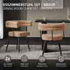 ML-Design Esszimmerstühle drehbar 2er Set Braun in Produktbild-Vorschau 2