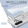 A clear phone case is shown with text highlighting its features. Anteprima dell’immagine prodotto