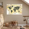 MuchoWow® Poster Weltkarte - Zeitung - Gold 120x80 cm - Produktbild-Vorschau 6