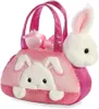 Coniglio fantasia Peek-a-Boo rosa/bianco in borsa da Anteprima dell’immagine prodotto 3
