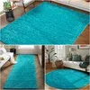 Teppich Wohnzimmer Hochflor Einfarbiges Design Langflor Produktbild-Vorschau 3
