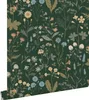 ESTAhome tapety pole květiny tmavě zelené a modré 53 cm x Náhled obrázku produktu 1