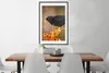 MuchoWow® Gerahmtes Poster Vogel - Amsel - Winter - Eis - Produktbild-Vorschau 3