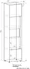 Technical drawing of a cabinet with dimensions and assembly instructions. Produktbild-Vorschau