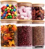 A collection of six glass storage jars filled with various food items, arranged in two rows of three. Náhľad obrázku produktu