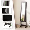 COSTWAY Armoire à bijoux à inclinaison réglable, étagère à Voir les images du produit 7