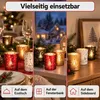12er Set Teelichthalter Weihnachten Glas Windlicht Produktbild-Vorschau 5
