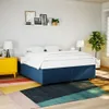 Design Bettgestell ohne Matratze Blau 180x200 cm Stoff, Produktbild-Vorschau 3