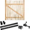 Classic Staketenzaun-Tor Set (schwarz) aus Edelkastanie, Produktbild-Vorschau 1