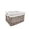 Weidenkorb für Regal 32x26 cm, grau Produktbild-Vorschau 2