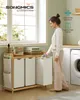 Wäschekorb 3 Fächer, Bambus, Wäschesammler 150 L, mit Produktbild-Vorschau 6
