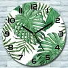 Wanduhr aus Glas Rund fi 30 Palmblätter Exotisch Quarz Deko Produktbild-Vorschau 1