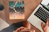 MuchoWow® Mauspad Mousepad Abstrakt - Würfel - Gold - Produktbild-Vorschau 3