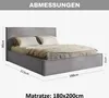 MOTIVENA Boho Polsterbett 180x200 mit Bettkasten, Metall Produktbild-Vorschau 7
