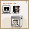 PawHut – mačací domček s vankúšom a hračkou, polyester, Náhľad obrázku produktu 7