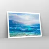 Poster - Poster ohne Rahmen - Meer Welle Möwe - 100x70 cm - Produktbild-Vorschau 7