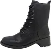 A black lace-up boot on a white background. Podgląd zdjęcia produktu