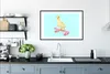 MuchoWow® Gerahmtes Poster Ente - Küken - Skateboard - Blau Produktbild-Vorschau 4