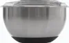 A stainless steel mixing bowl with a black base and a clear lid. Anteprima dell’immagine prodotto