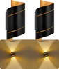 SSC-LUXon 2er Set VYRA Wandbeleuchtung schwarz gold – Produktbild-Vorschau 1
