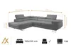 AX LIVING Canapé velours gris Kanya canapé convertible en Voir les images du produit 4