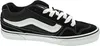 A side view of a black and white Vans sneaker. Voir les images du produit