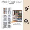 HOMCOM Lot de 2 étagères colonnes Armoire de Rangement Voir les images du produit 3
