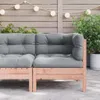 vidaXL Canapé d'angle de jardin avec coussins en bois Voir les images du produit 3