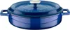 A blue enameled cast iron pot with a silver lid handle. Náhľad obrázku produktu