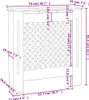 vidaXL Panele grzejnikowe MDF białe 78 cm Podgląd zdjęcia produktu 7