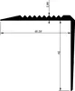 (14,24EUR/m) 43 x 43 x 900 mm Treppenwinkel silberfarben Produktbild-Vorschau 2
